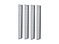 APC - Rackpanel för kabelhantering - svart - 48U - TAA-kompatibel (paket om 4) - för P/N: NBPD0150, NBWL0355A, SMX2KR2UX145, SMX3KR2UNCX145, SRT1000RMXLI, SRT1000RMXLI-NC AR7737