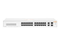 HPE Aruba Instant On 1430 26G 2SFP Switch - Kytkin - hallitsematon - 26 x 10/100/1000 + 2 x 100/1000 SFP - työpöytä, telineeseen asennettava, seinään asennettava - BTO R8R50A#ABB