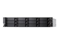 QNAP TS-h1277XU-RP - NAS-server - 12 fack - kan monteras i rack - SATA 6Gb/s - RAID 0, 1, 5, 6, 10, 50, JBOD, 5 hot spare, 6-reservsnabbyte, 60, 10 hot spare, RAID TP - RAM 128 GB - Gigabit Ethernet / 10 Gigabit Ethernet / 10Gbps SFP+ - iSCSI support - 2U TS-H1277XU-RP-3700X-128G