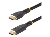 Startech 7m (23ft) Active HDMI Cable w/ Ethernet - HDMI 2.0 4K 60Hz UHD - Rugged HDMI Cord w/ Aramid Fiber - Durable High Speed HDMI Cable - Heavy-Duty HDMI 2.0 Cable - Hög hastighet - HDMI-kabel med Ethernet - HDMI hane till HDMI hane - 7 m - svart RH2A-7M-HDMI-CABLE