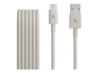 Beats - USB-kabel - USB (hane) till USB-C (hane) - USB 2.0 - 1.5 m - flätad, USB Fast Charge (15W), förstärkt design - överspänningssten MDGJ4ZM/A
