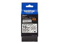 Brother TZe-S131 - Extra kraftigt självhäftande lim - svart på klar - Rulle (1,2 cm x 8 m) 1 kassett(er) bandlaminat - för P-Touch PT-E550; P-Touch Cube PT-P300; P-Touch Cube Plus PT-P710; P-Touch Cube Pro PT-P910 TZES131