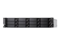 QNAP TS-h1283XU-RP - NAS-server - 12 fack - kan monteras i rack - SATA 6Gb/s - RAID 0, 1, 5, 6, 10, 50, JBOD, 60, RAID TP - RAM 128 GB - Gigabit Ethernet / 10 Gigabit Ethernet / 10Gbps SFP+ - iSCSI support - 2U TS-H1283XU-RP-E2136-128G