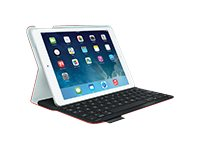 Logitech Ultrathin - Tangentbord och foliefodral - trådlös - Bluetooth - Nordisk - marsrödorange 920-006179