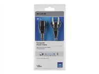 Belkin - Strömkabel - power IEC 60320 C13 till power CEE 7/7 (hane) - 1.8 m - Europa F3A225CP1.8M