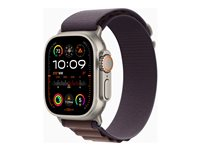 Apple Watch Ultra 2 - 49 mm - titanium - älykello kanssa Alpine-ranneke - tekstiili - indigo pannan koko: L - 64 Gt - LTE, Wi-Fi, Bluetooth, UWB - 4G - 61.4 g MREW3KS/A