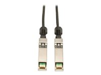 Eaton Tripp Lite Series SFP+ 10Gbase-CU Passive Twinax Copper Cable, SFP-H10GB-CU2M Compatible, Black, 2M (6.56 ft.) - Direktkopplingskabel - SFP+ (hane) till SFP+ (hane) - dubbelaxlad - svart N280-02M-BK