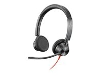 HP Poly Blackwire 3325 - Blackwire 3300 series - headset - på örat - kabelansluten - 3,5 mm kontakt - svart 85R08AA