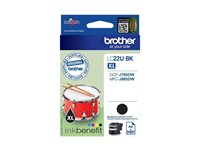 Brother LC22UBK - XL - svart - original - bläckpatron - för Brother DCP-J785DW, DCP-J785DWXL, MFC-J985DW LC22UBK