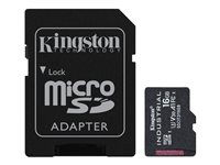 Kingston Industrial - Flash-muistikortti (sovitin microSDHC:stä SD:hen sisältyvä) - 16 Gt - A1 / Video Class V30 / UHS-I U3 / Class10 - microSDHC UHS-I SDCIT2/16GB