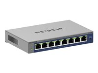 NETGEAR Plus GS108Ev4 - Switch - ohanterad - skrivbordsmodell, väggmonterbar GS108E-400EUS
