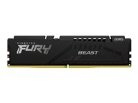 Kingston FURY Beast - DDR5 - moduuli - 16 Gt - DIMM 288 nastaa - 5600 MHz / PC5-44800 - CL40 - 1.25 V - puskuroimaton - on-die ECC - musta KF556C40BB-16