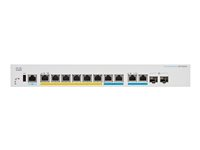 Cisco Business 350 Series CBS350-8MGP-2X - Kytkin - L3 - Hallinnoitu - 6 x 10/100/1000 (PoE+) + 2 x 2.5GBase-T (PoE+) + 2 x combo 10 Gigabit SFP+/RJ-45 - telineeseen asennettava - PoE+ (124 W) CBS350-8MGP-2X-EU