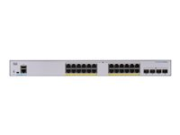 Cisco Business 350 Series CBS350-24FP-4X - Kytkin - L3 - Hallinnoitu - 24 x 10/100/1000 (PoE+) + 4 x 10 Gigabit SFP+ - telineeseen asennettava - PoE+ (370 W) CBS350-24FP-4X-EU