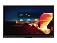 Lenovo ThinkVision T65 - 65" Diagonal klass LED-bakgrundsbelyst LCD-skärm - interaktiv - med beröringsskärm (multi touch) / 8-mikrofonarray / avtagbar 4K-kamera - Android - 4K UHD (2160p) 3840 x 2160 - HDR - Direct LED - korpsvart 62F2WA1CEK