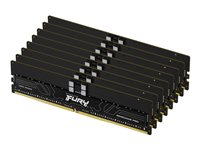Kingston FURY Renegade Pro - DDR5 - pakkaus - 128 Gt: 8 x 16 Gt - DIMM 288 nastaa - 6400 MHz / PC5-51200 - CL32 - 1.4 V - rekisteröity - ECC - musta KF564R32RBEK8-128