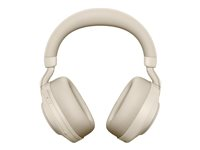 Jabra Evolve2 85 MS Stereo - Headset - fullstorlek - Bluetooth - trådlös - aktiv brusradering - 3,5 mm kontakt - ljudisolerande - beige - Certifierad för Microsoft-teams 28599-999-898