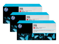 HP 771 - 3-pack - 775 ml - kromröd - original - bläckpatron - för DesignJet Z6600 Production Printer, Z6800 Photo Production CR251A