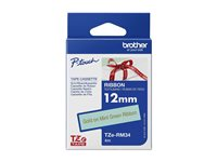 Brother TZe-RM34 - Satin - gulf på mintgrön - Rulle (1,2 cm x 4 m) 1 kassett(er) bandtejp - för P-Touch Embellish TZERM34