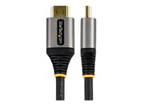 Startech 5 m HDMI 2.1-kabel 8K - Certifierad Ultra High Speed HDMI-kabel 48 Gbit/s - 8K 60 Hz/4K 120 Hz HDR10 + eARC - Ultra HD 8K HDMI-kabel - Monitor/TV/skärm - Flexibel TPE-mantel - Ultra High Speed - HDMI-kabel med Ethernet - HDMI hane till HDMI hane - 5 m - skärmad - grå, svart - passiv, 4K120Hz stöd, 8K60 Hz (7680 x 4320) stöd - för P/N: 4PORT-8K-HDMI-SWITCH HDMM21V5M