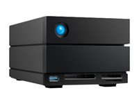 LaCie 2big Dock STLG40000400 - Kiintolevyasemaryhmä - 40 Tt - 2 telineet (SATA-600) - HDD 20 Tt x 2 - Thunderbolt 4, USB 3.2 Gen 2 (ulkoinen) - sekä 5 vuoden tietojen palautuksen huoltosuunnitelma STLG40000400