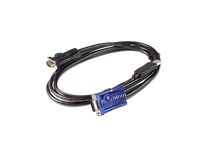 APC - Tangentbords-/video-/muskabel - USB, HD-15 (VGA) till HD-15 (VGA) - 1.83 m - svart - för P/N: AP5201, AP5202, AP5808, AP5816, KVM1116R AP5253