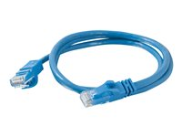 C2G Cat6 Booted Unshielded (UTP) Network Patch Cable - Kytkentäkaapeli - RJ-45 (uros) to RJ-45 (uros) - 2 m - UTP - CAT 6 - valettu, piikitön, säikeinen - sininen 83388