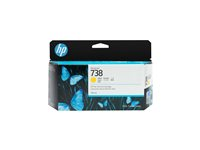 HP 738 - 130 ml - gul - original - DesignJet - bläckpatron - för DesignJet T950, XT950 498N7A