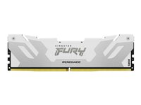 Kingston FURY Renegade - DDR5 - moduuli - 16 Gt - DIMM 288 nastaa - 7600 MHz / PC5-60800 - CL38 - 1.45 V - puskuroimaton - on-die ECC - white & silver KF576C38RW-16