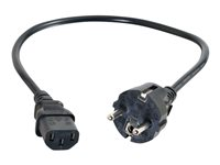 C2G Universal Power Cord - Virtajohto - power CEE 7/7 (uros) to power IEC 60320 C13 - 1 m - valettu - musta - Eurooppa 88542