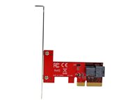 Startech 4-Lane PCI Express to SFF-8643 Adapter for PCIe NVMe U.2 SSD - U.2 2.5" NVMe SSD Adapter (PEX4SFF8643) - Gränssnittsadapter - 2.5" - Expansion Slot to U.2 - SAS 12Gb/s - PCIe x4 - röd PEX4SFF8643