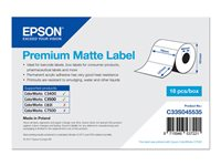 Epson Premium - Matt - 76 x 127 mm 265 etikett (er) (1 rulle/rullar x 265 matrisskurna etiketter - för Epson TM-C3400-LT; ColorWorks CW-C4000E; TM C3400, C3400BK, C3400E, C3400U, C3500 C33S045535