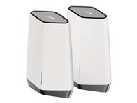 NETGEAR Orbi Pro SXK80B4 - Wi-Fi-järjestelmä - (reititin, 3 extenders) - verkko 1GbE, 2.5GbE - Wi-Fi 6 - kolmikaistainen - seinään asennettava, kattoon asennettava SXK80B4-100EUS