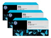 HP 771 - 3-pack - 775 ml - ljus magenta - original - bläckpatron - för DesignJet Z6600 Production Printer, Z6800 Photo Production CR254A