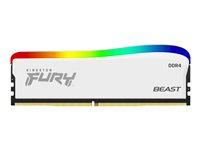 Kingston FURY Beast - RGB Special Edition - DDR4 - moduuli - 16 Gt - DIMM 288 nastaa - 3200 MHz / PC4-25600 - CL16 - 1.35 V - puskuroimaton - non-ECC - valkoinen KF432C16BWA/16