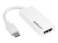 StarTech USB-C till HDMI-adapter med 4K 30 Hz - Vit - Extern videoadapter - USB-C - HDMI - vit - för P/N: TB3DK2DPPD, TB3DK2DPPDUE, TB3DK2DPW, TB3DK2DPWUE, TB3DKDPMAW, TB3DKDPMAWUE CDP2HDW