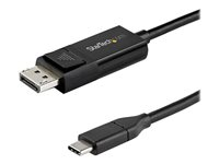 StarTech 6ft/2m USB C to DisplayPort 1.4 Cable 8K 60Hz/4K, Bidirectional DP to USB-C or USB-C to DP Reversible Video Adapter Cable, HBR3/HDR/DSC, USB Type C/Thunderbolt 3 Monitor Cable - 8K USB-C to DP Cable - DisplayPort-kabel - USB-C (hane) till DisplayPort (hane) - USB 3.1 / Thunderbolt 3 / DisplayPort 1.4 - 2 m - aktiv, 8K UHD-stöd (7680 x 4320) - svart CDP2DP142MBD