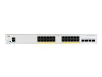 Cisco Catalyst 1000-24FP-4X-L - Kytkin - Hallinnoitu - 24 x 10/100/1000 (PoE+) + 4 x 10 Gigabit SFP+ (maa-satelliittiyhteys) - telineeseen asennettava - PoE+ (370 W) C1000-24FP-4X-L