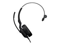 Jabra Evolve2 50 UC Mono - Kuulokkeet + mikrofoni - korvien päällä - langallinen - aktiivinen melunpoisto - USB-C - musta - Zoom-sertifioitu, sertifioitu Microsoft Teamsille, Cisco Webex Certified, Alcatel-Lucent -sertifioitu, Unify-sertifioitu, Microsoft Swift Pair -sertifioitu, Amazon Chime -sertifioitu 25089-889-899