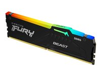 Kingston FURY Beast RGB - DDR5 - moduuli - 32 Gt - DIMM 288 nastaa - 5600 MHz / PC5-44800 - CL36 - 1.25 V - puskuroimaton - on-die ECC KF556C36BBEA-32