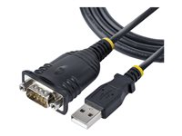 StarTech 3ft (1m) USB to Serial Cable, DB9 Male RS232 to USB Converter, USB to Serial Adapter for PLC/Printer/Scanner/Network Switches, USB to COM Port Adapter - Prolific IC, Automatic Handshake, Windows/macOS (1P3FP-USB-SERIAL) - Seriell kabel - DB-9 (hane) skruvbar till USB (hane) - 1 m 1P3FP-USB-SERIAL