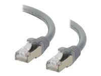 C2G Cat6a Booted Shielded (STP) Network Patch Cable - Kytkentäkaapeli - RJ-45 (uros) to RJ-45 (uros) - 2 m - STP - CAT 6a - valettu, piikitön, säikeinen - harmaa 89903