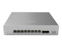 Cisco Meraki Cloud Managed MS120-8 - Kytkin - Hallinnoitu - 8 x 10/100/1000 (PoE+) + 2 x Gigabit SFP - seinään asennettava, työpöytä - PoE+ (124 W) MS120-8FP-HW