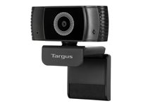 Targus Webcam Plus - Webbkamera - färg - 2 MP - 1920 x 1080 - 1080p - ljud - USB 2.0 - H.264, MJPEG, H.265 AVC042GL