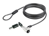 StarTech.com Laptop cable lock 6Ft Compatible With Noble Wedge; Laptop Cable Lock, 6Ft (2m), Anti-Theft Keyed Lock, Security Cable Lock For Dell XPS/Latitude, Cut-Resistant Steel Cable Lock For Laptop (NBLWK-LAPTOP-LOCK) - Lås för säkerhetskabel - svart, silver - 2 m NBLWK-LAPTOP-LOCK