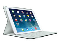Logitech FabricSkin - Tangentbord och foliefodral - trådlös - Bluetooth - Nordisk - citygrå 920-006041