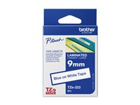 Brother TZe-223 - Blått på vitt - Rulle (0,9 cm x 8 m) 1 kassett(er) bandlaminat - för Brother PT-D210, D600, H110, P750, P950; P-Touch Cube PT-P300; P-Touch Cube Pro PT-P910 TZE223