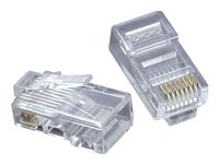 C2G RJ45 Cat5E Modular Plug for Flat Stranded Cable - Verkon liitin - RJ-45 (uros) - CAT 5e (pakkaus sisältää 50) 88122