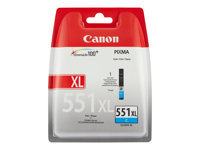 Canon CLI-551C XL - 11 ml - Tuottoisa - sinivihreä - alkuperäinen - mustesäiliö malleihin PIXMA iP8750, iX6850, MG5550, MG5650, MG5655, MG6450, MG6650, MG7150, MG7550, MX725, MX925 6444B001