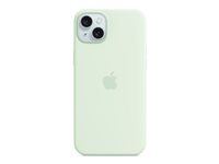 Apple - Skydd för mobiltelefon - MagSafe-kompatibilitet - silikon - soft mint - för iPhone 15 Plus MWNG3ZM/A